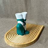 Uretti - Ayşe 7362 El Yapımı Balerin Ayakkabısı Dekoratif Biblo / Vazo - 15 x 9 Cm