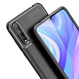 Gpack Huawei Y8P Kılıf Negro Karbon Dizayn Silikon