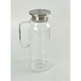 Kapamarka 1500 ml Borosilikat Cam Su Sürahisi - Metal Kapaklı ve Isıya Dayanıklı