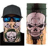 Kapamarka Haki Kuru Kafa Baskılı Buff Bandana 25x48 cm