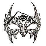 Kapamarka Siyah Lazer Kesim Kristal Taşlı Metal Lüks Maske