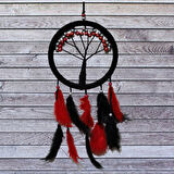 Kapamarka Siyah Kırmızı Hayat Ağacı Dream Catcher