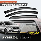 Kapamarka Perflex Polikarbon Kırılmaz Rüzgarlık V2 Düz Renault Symbol 2013+
