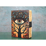 Kapamarka Göz Tasarımlı Deri Defter