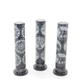 Kapamarka Obsidian Taşı İşlemeli Kule Tütsülük Model 2
