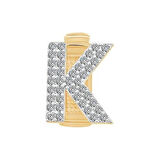 K Harfi 9mm Bileklik Charm 14 Ayar Altın
