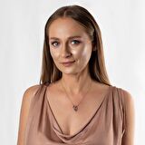 Gümüş Zirkon Taşlı Kilit Kolye