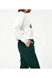 Kadın Ayakkabı Baskılı Kısa Sweatshirt