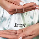 Kişiye Özel İsim Yazılı 925 Ayar Gümüş Kadın Kolye