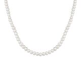 925 Ayar Gümüş Mekanizmalı 45 cm Zarif Doğal İnci Kadın Kolye