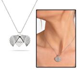 Tesbihane Zirkon Taşlı İstiridye Tasarım Kişiye Özel İsim Yazılı 925 Ayar Gümüş Kadın Kolye