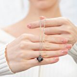 Gümüş Renk Kararmaz Metal Zincirli Kır Çiçeği Tasarım Kadın Kolye