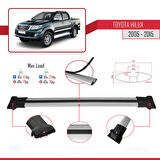 Toyota Hilux 7 (AN30) 2005-2015 Arası ile Uyumlu FLY Model Ara Atkı Tavan Barı Gri 2 Adet