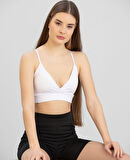 Aurafit Kaplı Arkası Çapraz Derin Dekolte İp Askılı Spor Sütyeni/Büstiyer-9026