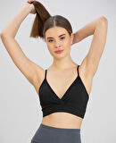 Aurafit Kaplı Arkası Çapraz Derin Dekolte İp Askılı Spor Sütyeni/Büstiyer-9026