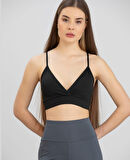 Aurafit Kaplı Arkası Çapraz Derin Dekolte İp Askılı Spor Sütyeni/Büstiyer-9026