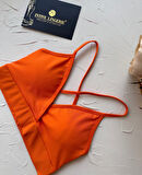 Aurafit Kaplı Arkası Çapraz Derin Dekolte İp Askılı Spor Sütyeni/Büstiyer-9026