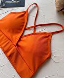 Aurafit Kaplı Arkası Çapraz Derin Dekolte İp Askılı Spor Sütyeni/Büstiyer-9026