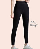 FK Ağır Gramajlı İçi Peluş Termal Siyah Ultra Kaliteli Esnek Çorap Tayt - Winter2025