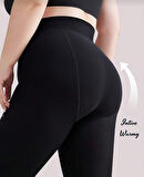 FK Ağır Gramajlı İçi Peluş Termal Siyah Ultra Kaliteli Esnek Çorap Tayt - Winter2025