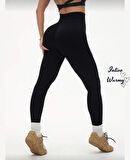 Larosa Siyah Dikişsiz İçi Polar Termal Standart Beden Kışlık Tayt