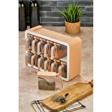 12'li Standlı Kaşıklı Baharatlık Seti