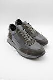 Hakiki Deri Termo Taban Bağcıklı Casual Ayakkabı 1033235114 Gri