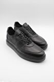 Hakiki Deri Kauçuk Taban Bağcıklı Casual Ayakkabı 1033235118 Siyah