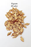 Oya Abiye Bileklik Kolye Pleksi Metalik Plastik Pul Altın Renk 8 gram 85 adet - BNC486