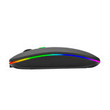 SM-BT11 USB SİYAH 2IN1 BLUETOOTH 2.4GHZ ŞARJ EDİLEBİLİR KABLOSUZ MOUSE 
