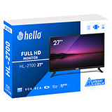HL-2700 27 AUDIO IN-RCA-VGA-HDMI-USB 12 VOLT ADAPTÖRLÜ FULL HD LED MONİTÖR 