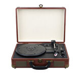 RETRO VİNTAGE ÇANTA PİKAP - RADYO - BLUETOOTH - USB MP3 ÇALAR 350X255X115MM 