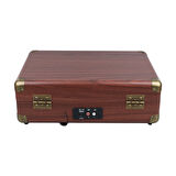 RETRO VİNTAGE ÇANTA PİKAP - RADYO - BLUETOOTH - USB MP3 ÇALAR 350X255X115MM 