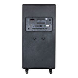 SL-1612B İKİ EL MİKROFONLU KUMANDALI USB+SD+BT+FM TAŞINABİLİR HOPARLÖR 