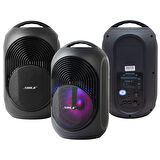 SL-2018A EL MİKROFONLU-2 MİK GİRİŞ-2 GİTAR GİRİŞLİ-KUMANDALI USB+SD+BT IŞIKLI ŞARJLI SEYYAR ANFİ 