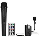VHF EL+YAKA MİK USB*SD*BT-TAŞINABİLİR-SEYYAR ANFİ 175W 