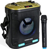 MAGICVOICE MV-6005 VHF EL MİK-USB/SD/BT30 WATT IŞIKLI TAŞINABİLİR ŞARJLI  SEYYAR ANFİ 