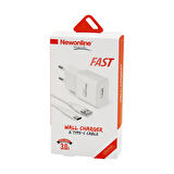 USB - TYPE-C EV BAŞLIK - KABLO SET HIZLI 3.0A NW-USBTOC-SET 