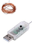 Yılbaşı ve Özel Konsept Dekorasyon 5 Mt USB Bağlantılı Led Işık 