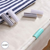 12 Adet Çok Amaçlı Çarşaf Tutucu, Sabitleyici ,Kaydırmaz Nevresim Örtü Düzenleyici Klipsler 