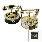 DEKORATİF  MÜZİKLİ  NOSTALJİ TELEFON -  2PCS TAKILIK ÇEKMECELİ 