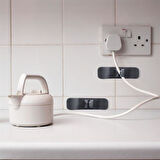 6&Amp;#39;Lı Pratik Kablo Toparlayıcı Yapışkanlı Klips Mutfak Air Fryer Kettle Kahve Tost Makinesi 