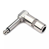 GİTAR JACK 6.3 MM MONO L TİP METAL JACK 
