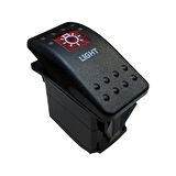 LAMBA GÖSTERGESİ IŞIKLI 3P ON-OFF 12-24V MARIN SWITCH (IC-134M-S4) 