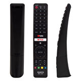 KL RM-L1678 SHARP NETFLIX-YOUTUBE SES KOMUTLU MİKROFONLU TUŞLU LCD-LED TV KUMANDA 