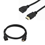 HDMI KABLO ERKEK DİŞİ GOLD UÇLU 25 CM UZATMA (MİNİ HD REC. İÇİN) 