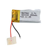 601430 3.7 VOLT 300 MAH LİTYUM POLİMER PİL 