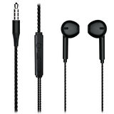 EH104B 3.5MM JACKLI KABLOLU KULAK İÇİ MİKROFONLU SİYAH KULAKLIK 