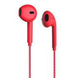 EH104R 3.5MM JACKLI KABLOLU KULAK İÇİ MİKROFONLU KIRMIZI KULAKLIK 