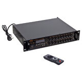 MAGICVOICE MV-1217 USB BT-UK 6 ZON ANFİ 50W*1CH +4-16-70-100V TRAFOLU 